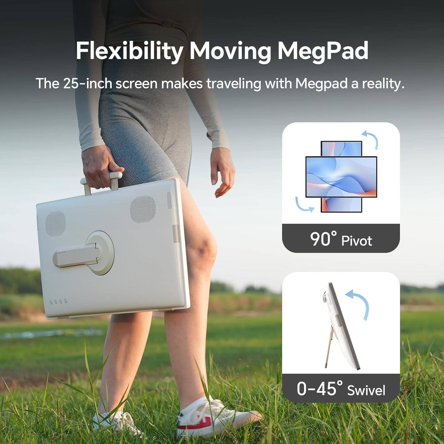 π24.5-Inch Smart Touch Portable TV