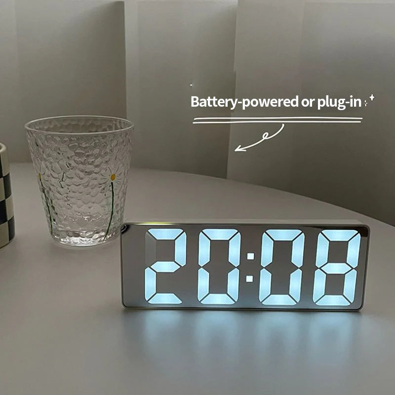 Mirror Digital Clock — Smart Touch, Sleek Style, Easy Life