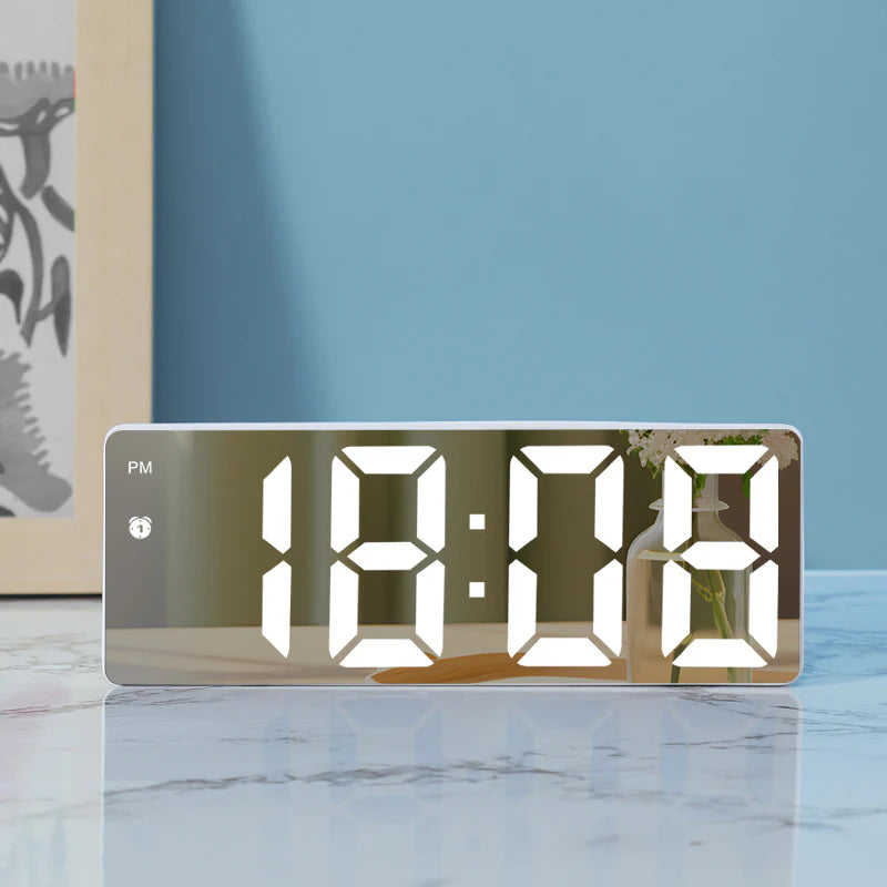 Mirror Digital Clock — Smart Touch, Sleek Style, Easy Life
