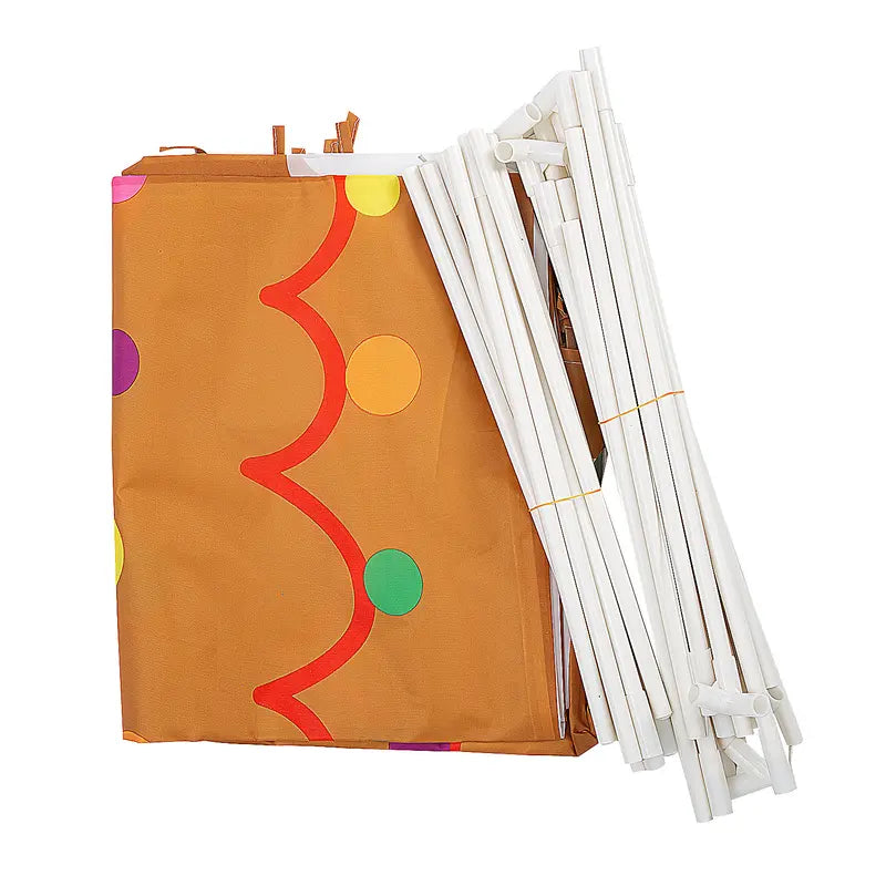 45" x 33" Christmas Gingerbread House Brown Nonwoven Play Tent