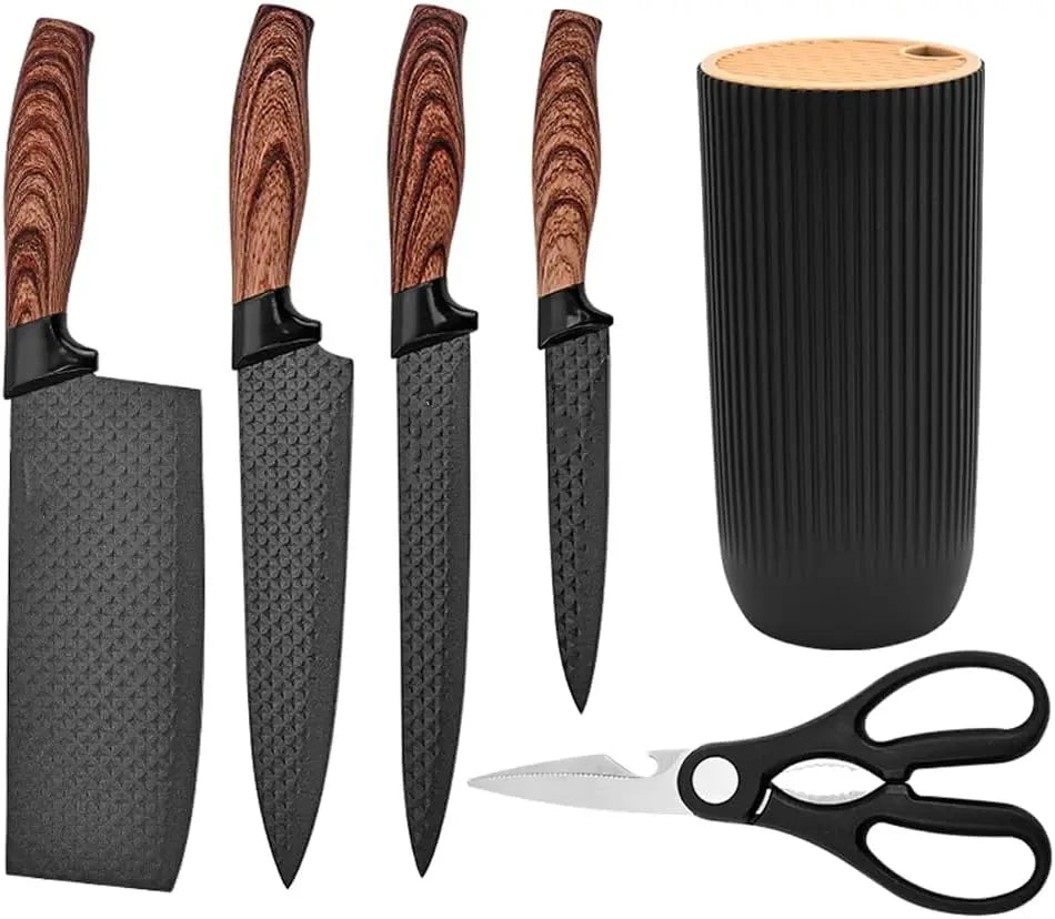 Anti-rust and non-stick stainless steel sharp kitchen knife set