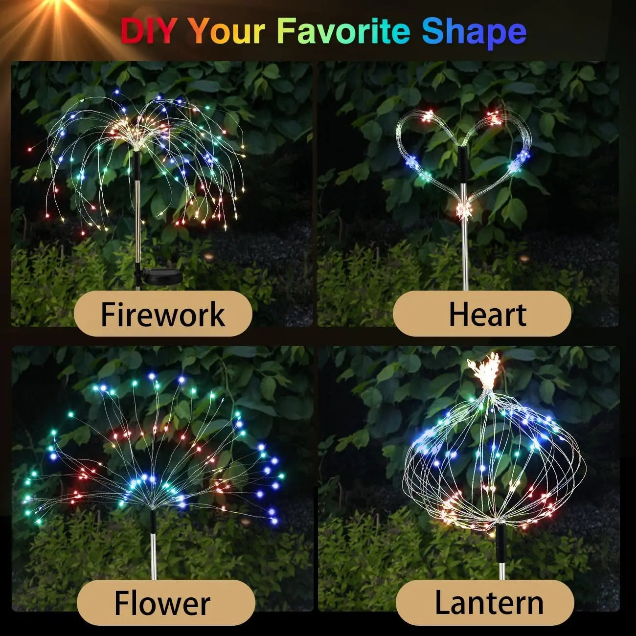 Fireworks Solar Garden Lights