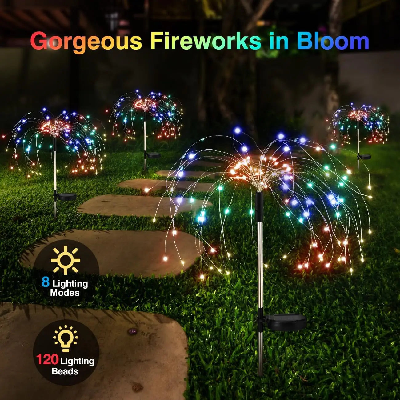 Fireworks Solar Garden Lights