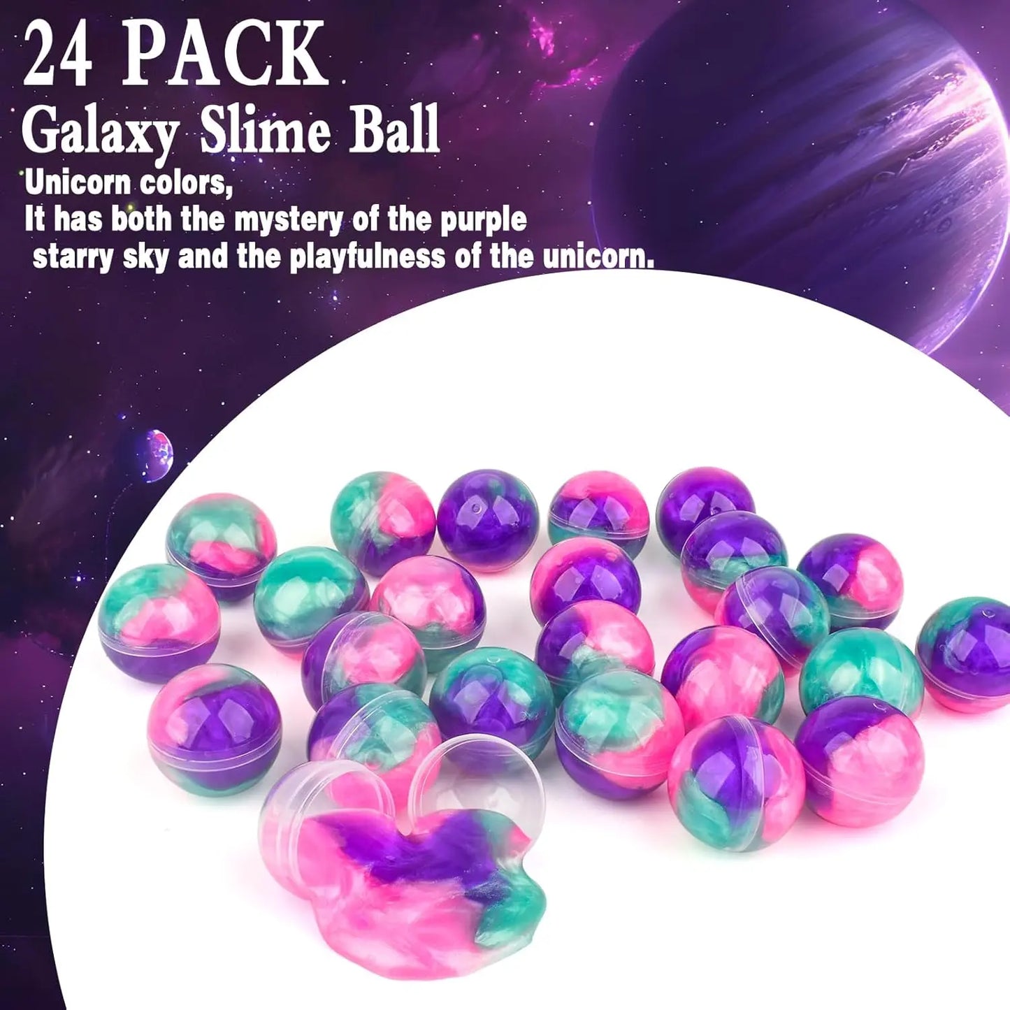 Galaxy Slime Balls Children's Toy Set (24-Piece)