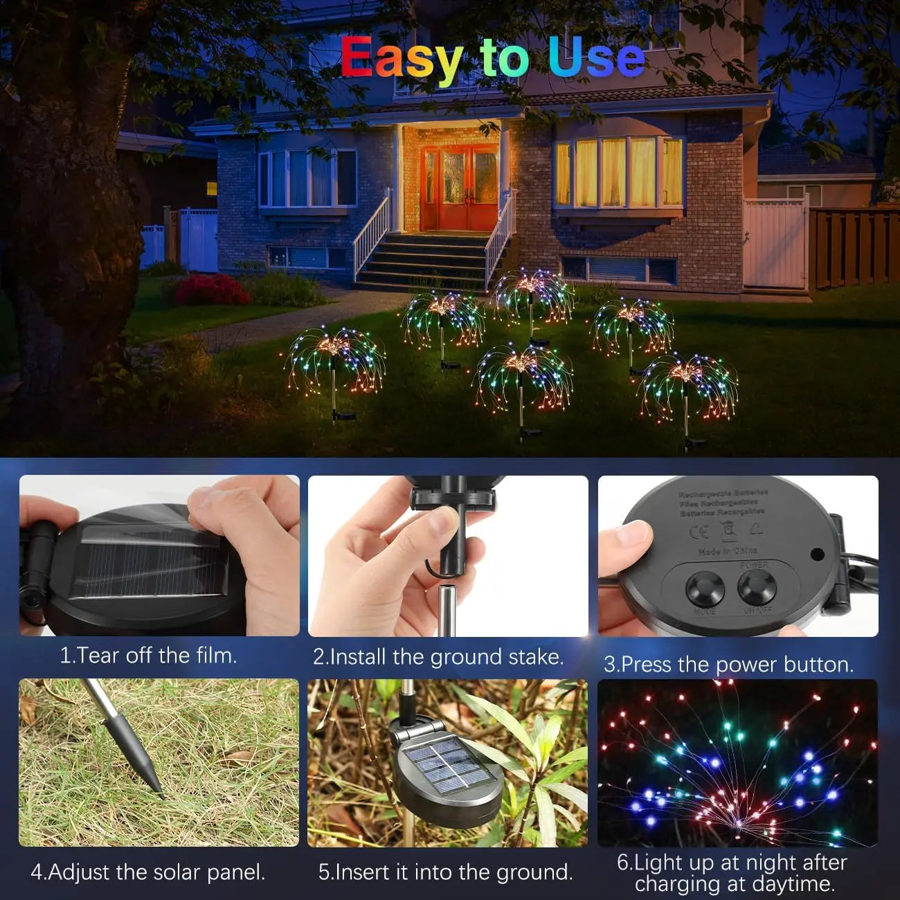 Fireworks Solar Garden Lights