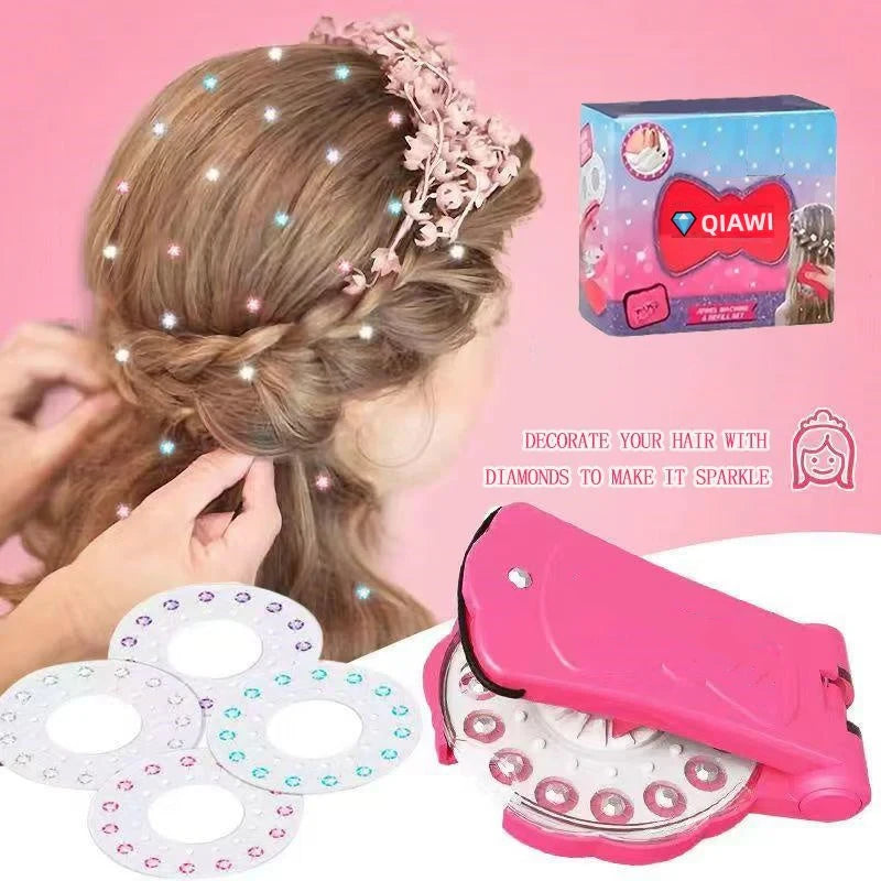 š Glitter Diamond Styling Tools Hair Gemstone Styling Setš