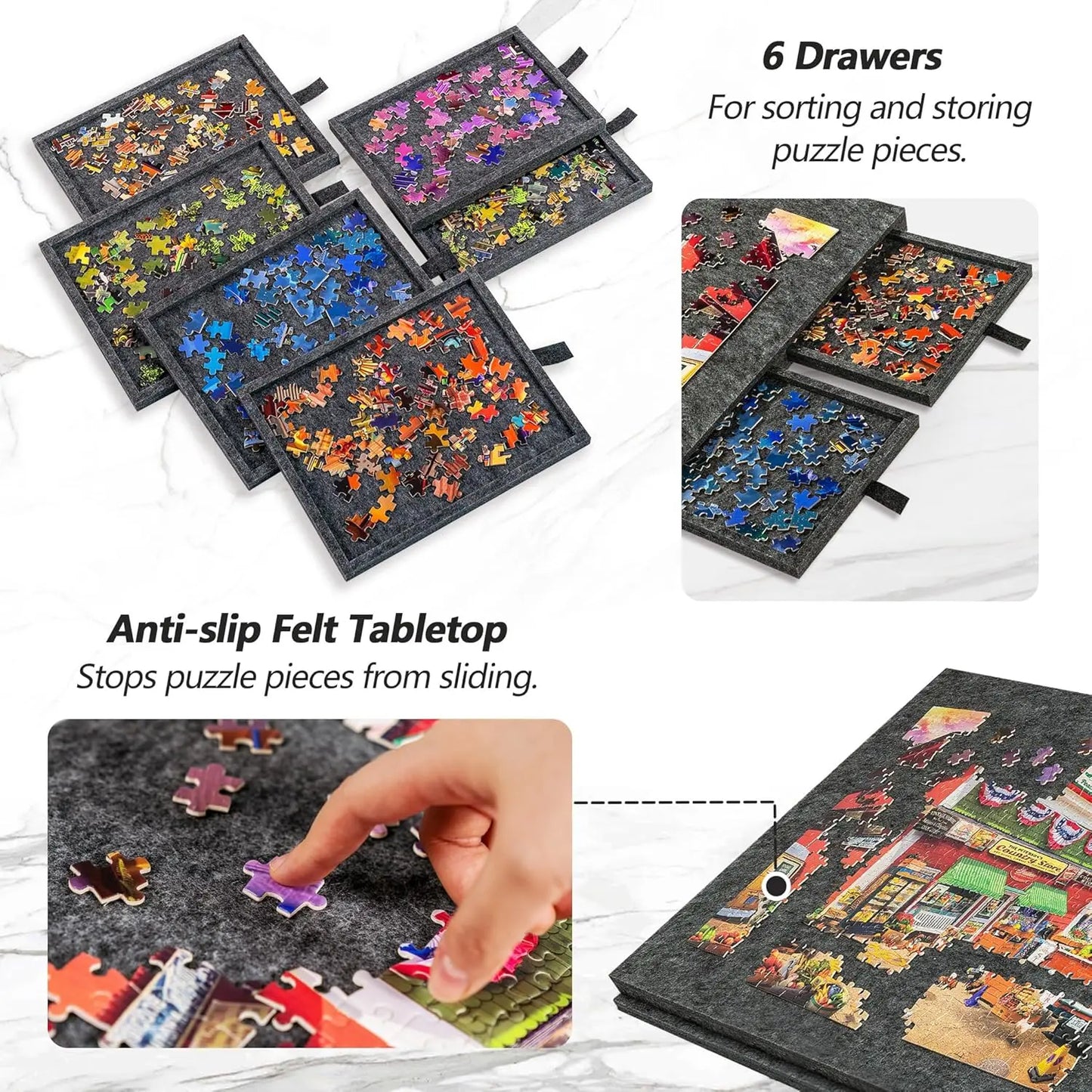 Portable jigsaw puzzle table
