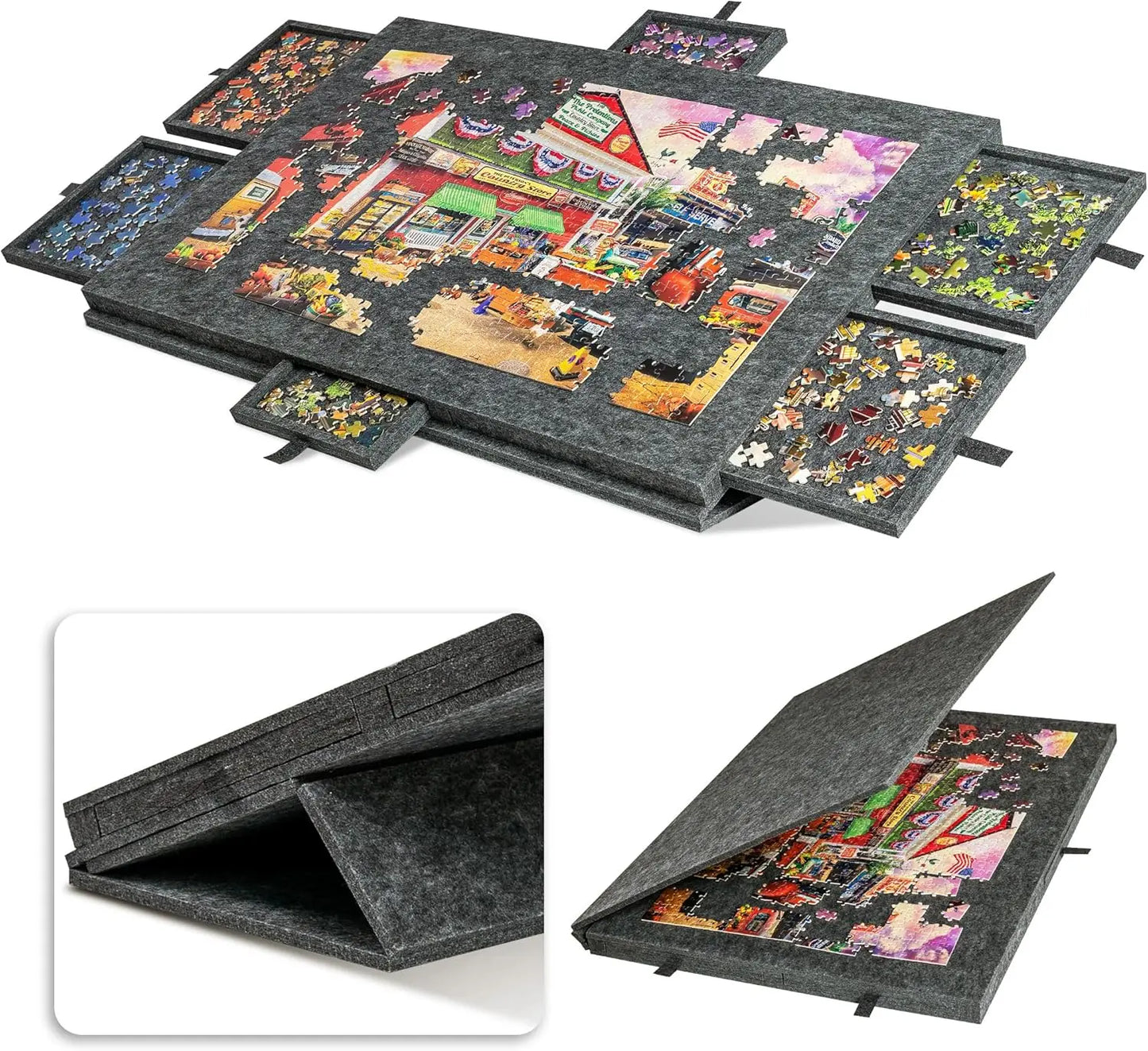 Portable jigsaw puzzle table