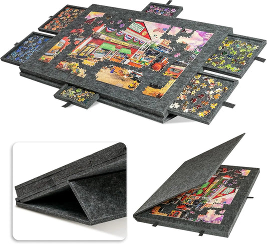 Portable jigsaw puzzle table