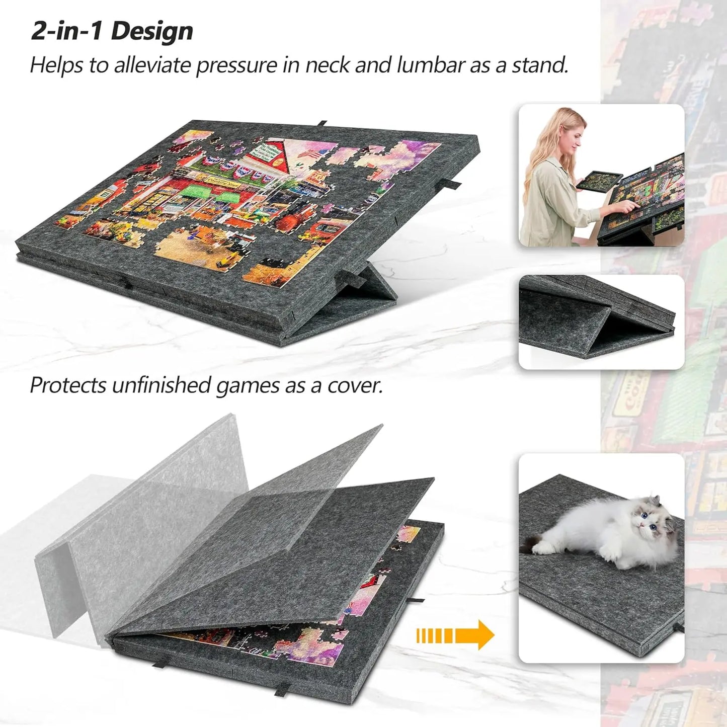 Portable jigsaw puzzle table