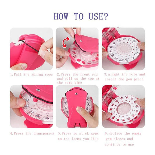 💎 Glitter Diamond Styling Tools Hair Gemstone Styling Set🌟