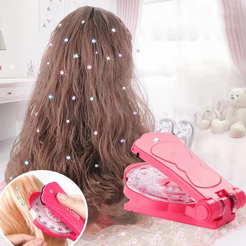 š Glitter Diamond Styling Tools Hair Gemstone Styling Setš