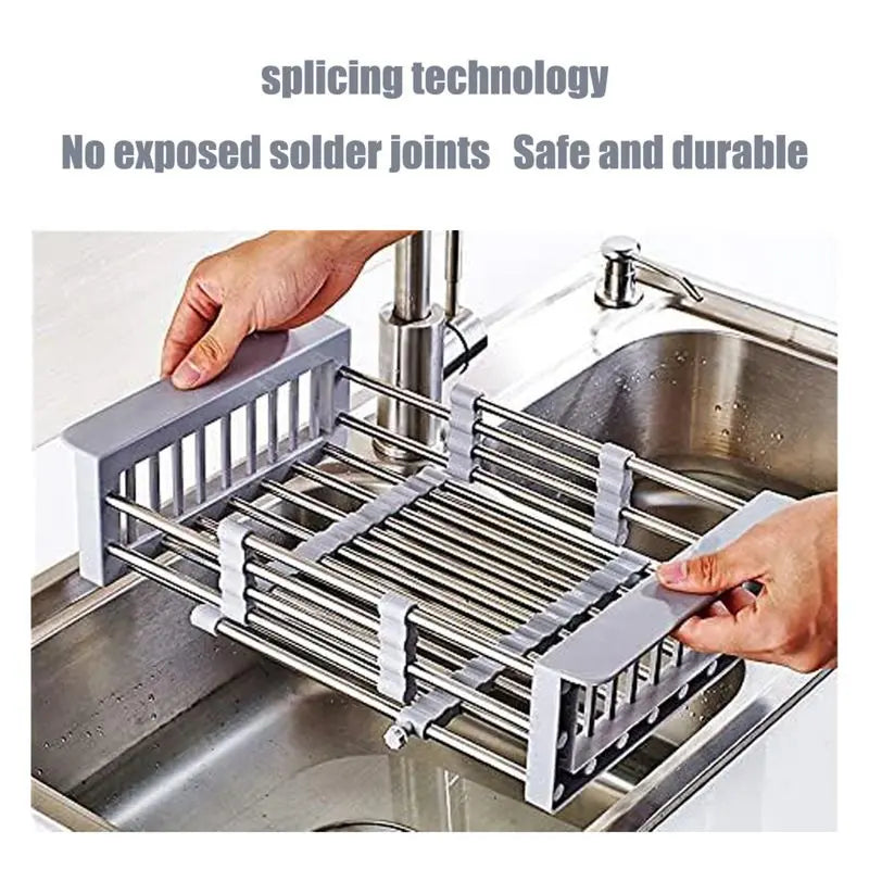 Expandable Sink Rack – Perfect for Fruits, Veggies & Dish Draining