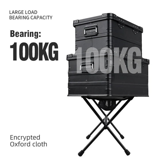 Portable Aluminum Folding Camping Stool with Storage